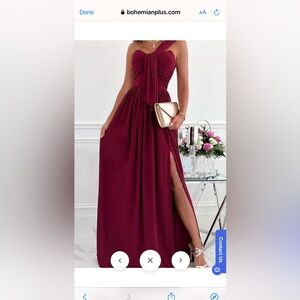 Maroon Formal Maxi dress